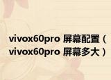 vivox60pro 屏幕配置（vivox60pro 屏幕多大）
