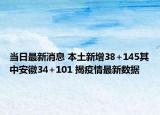 當(dāng)日最新消息 本土新增38+145其中安徽34+101 揭疫情最新數(shù)據(jù)