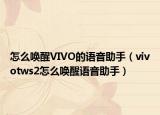 怎么喚醒VIVO的語音助手（vivotws2怎么喚醒語音助手）