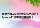 iphone11沒有指紋怎么用微信（iphone11沒有指紋解鎖嗎）