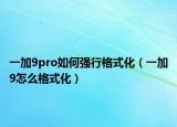 一加9pro如何強(qiáng)行格式化（一加9怎么格式化）