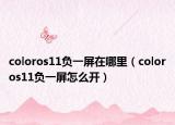 coloros11負一屏在哪里（coloros11負一屏怎么開）
