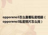 opporeno5怎么查看私密相冊(cè)（opporeno5私密照片怎么找）
