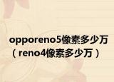 opporeno5像素多少萬（reno4像素多少萬）