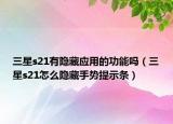 三星s21有隱藏應(yīng)用的功能嗎（三星s21怎么隱藏手勢(shì)提示條）