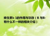 維生素b 1的作用與功效（B 與B-有什么不一樣的相關(guān)介紹）