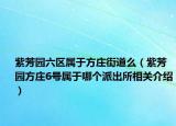 紫芳園六區(qū)屬于方莊街道么（紫芳園方莊6號屬于哪個派出所相關介紹）