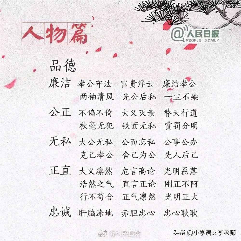 270個(gè)常用的四字詞語(yǔ)，暑假讓孩子積累，寫(xiě)出好作文不再難