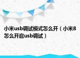 小米u(yù)sb調(diào)試模式怎么開（小米8怎么開啟usb調(diào)試）
