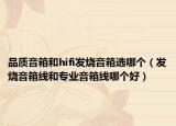 品質(zhì)音箱和hifi發(fā)燒音箱選哪個（發(fā)燒音箱線和專業(yè)音箱線哪個好）