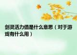 劍靈活力值是什么意思（對(duì)于游戲有什么用）