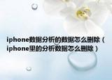 iphone數(shù)據(jù)分析的數(shù)據(jù)怎么刪除（iphone里的分析數(shù)據(jù)怎么刪除）