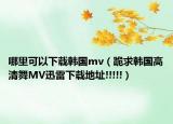 哪里可以下載韓國mv（跪求韓國高清舞MV迅雷下載地址!!!!!）