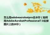 怎么用adobeacrobatpro去水印（如何用AdobeAcrobatProfessional7.0去掉圖片上的水?。? /></span></a>
                        <h2><a href=
