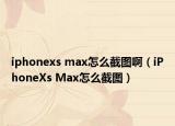iphonexs max怎么截圖?。╥PhoneXs Max怎么截圖）