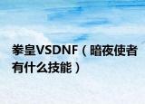 拳皇VSDNF（暗夜使者有什么技能）