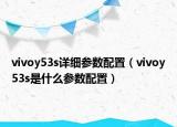 vivoy53s詳細(xì)參數(shù)配置（vivoy53s是什么參數(shù)配置）