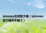 iphonex關(guān)閉放大鏡（iphonex放大鏡關(guān)不掉了）