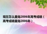 現(xiàn)在怎么查詢2006年高考成績（高考成績查詢2006年）