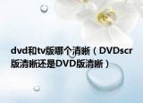 dvd和tv版哪個清晰（DVDscr版清晰還是DVD版清晰）