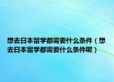 想去日本留學(xué)都需要什么條件（想去日本留學(xué)都需要什么條件呢）