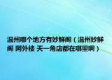 溫州哪個(gè)地方有妙鮮閣（溫州妙鮮閣?阿外樓?天一角店都在哪里啊）