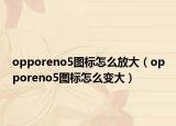 opporeno5圖標怎么放大（opporeno5圖標怎么變大）