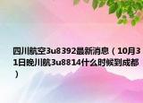 四川航空3u8392最新消息（10月31日晚川航3u8814什么時(shí)候到成都）