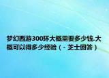夢幻西游300環(huán)大概需要多少錢.大概可以得多少經(jīng)驗（- 芝士回答）