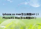 iphone xs max怎么喚醒siri（iPhoneXS Max怎么喚醒siri）
