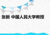 張新 中國(guó)人民大學(xué)教授