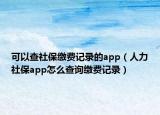 可以查社保繳費(fèi)記錄的app（人力社保app怎么查詢繳費(fèi)記錄）