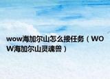 wow海加爾山怎么接任務（WOW海加爾山靈魂獸）