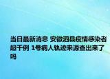 當日最新消息 安徽泗縣疫情感染者超千例 1號病人軌跡來源查出來了嗎