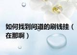 如何找到問道的刷錢掛（在那啊）