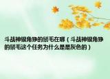 斗戰(zhàn)神銀角猙的鬃毛在哪（斗戰(zhàn)神銀角猙的鬃毛這個(gè)任務(wù)為什么是是灰色的）