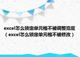 excel怎么鎖定單元格不被調(diào)整寬度（excel怎么鎖定單元格不被修改）