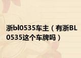 浙bl0535車(chē)主（有浙BL0535這個(gè)車(chē)牌嗎）