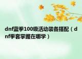 dnf藍(lán)拳100級(jí)活動(dòng)裝備搭配（dnf拳套掌握在哪學(xué)）