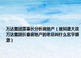 萬達集團董事長分析房地產（誰知道大連萬達集團長春房地產的老總叫什么名字感激）
