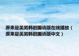 原來是美男韓劇國(guó)語(yǔ)版在線播放（原來是美男韓劇國(guó)語(yǔ)版中文）