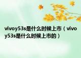 vivoy53s是什么時(shí)候上市（vivoy53s是什么時(shí)候上市的）
