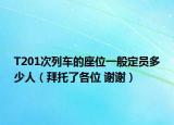 T201次列車的座位一般定員多少人（拜托了各位 謝謝）