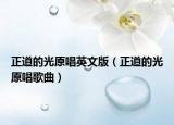 正道的光原唱英文版（正道的光原唱歌曲）