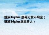 魅族16plus 屏幕無故不響應(yīng)（魅族16plus屏幕多大）