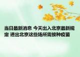 當(dāng)日最新消息 今天出入北京最新規(guī)定 進出北京這些場所需接種疫苗