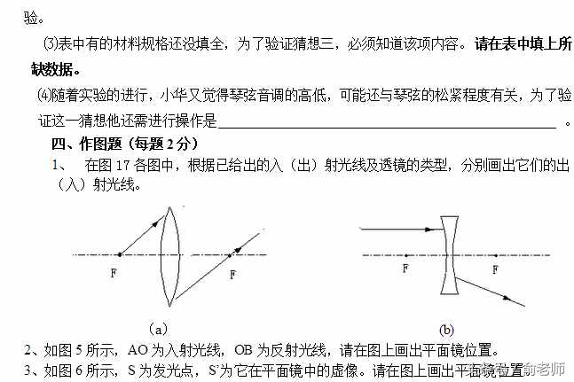 八年級物理上冊期末測試卷及答案，期末了，同學(xué)們測試一下！