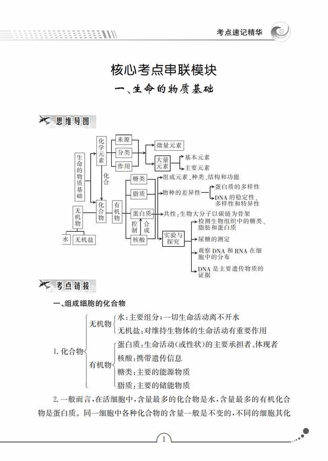 高中生物考點(diǎn)手冊，核心考點(diǎn)+規(guī)律總結(jié)+解題策略，一輪復(fù)習(xí)秘籍