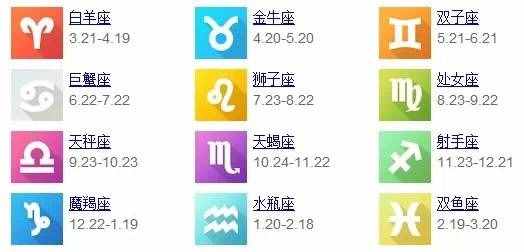 12星座日期對照表，不知自己星座的看這！