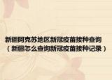 新疆阿克蘇地區(qū)新冠疫苗接種查詢（新疆怎么查詢新冠疫苗接種記錄）